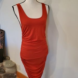 Forever 21 orange ruched dress 🍊